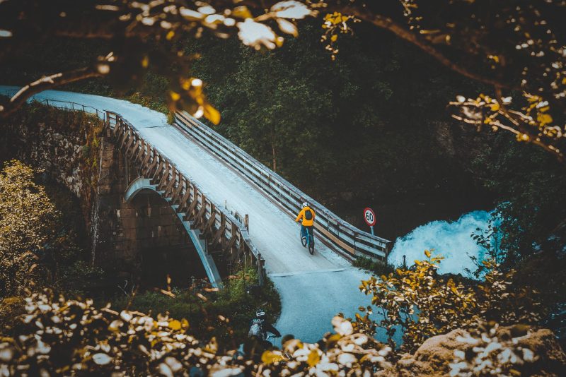 Mountainbiker in Noorwegen