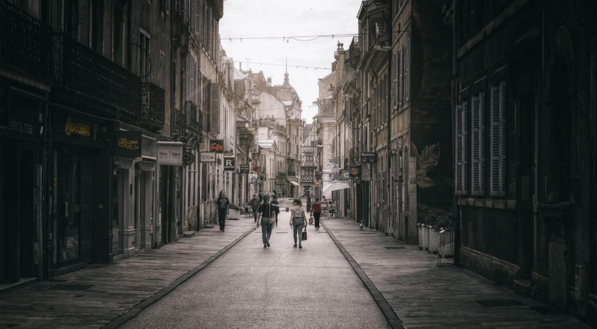 Smalle straatjes van Dijon