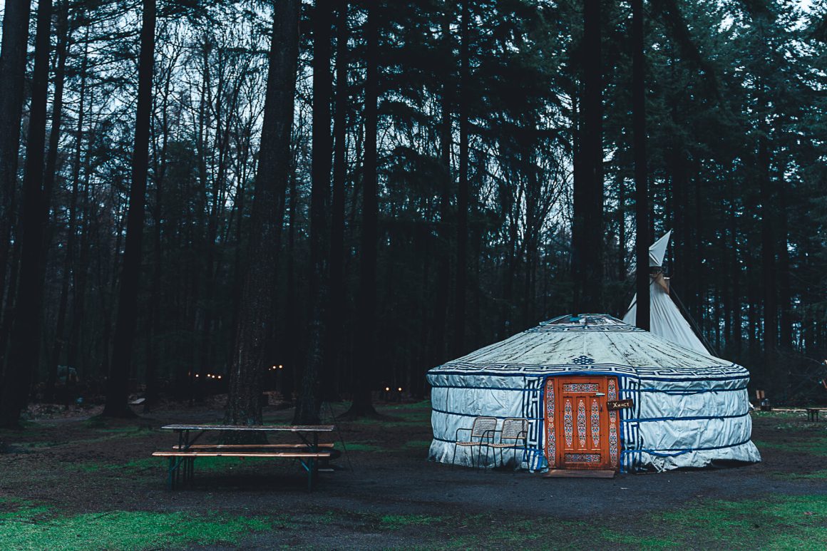 Winterwoods yurt in het bos