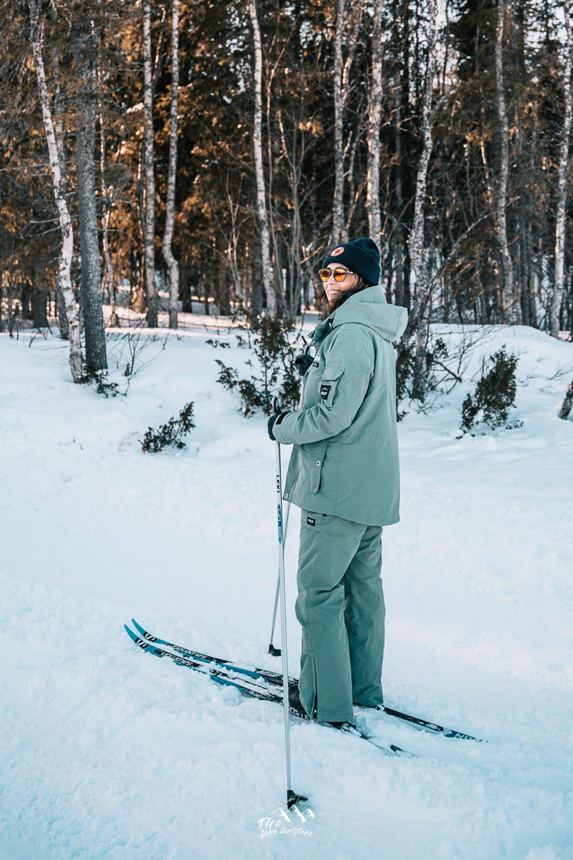Oprichter Lone Drifters Evelyn Zielstra in de sneeuw